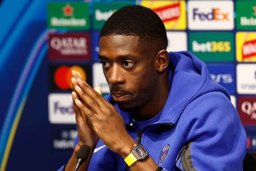 Dembélé face à la presse ce mardi. Dembélé face à la presse ce mardi.