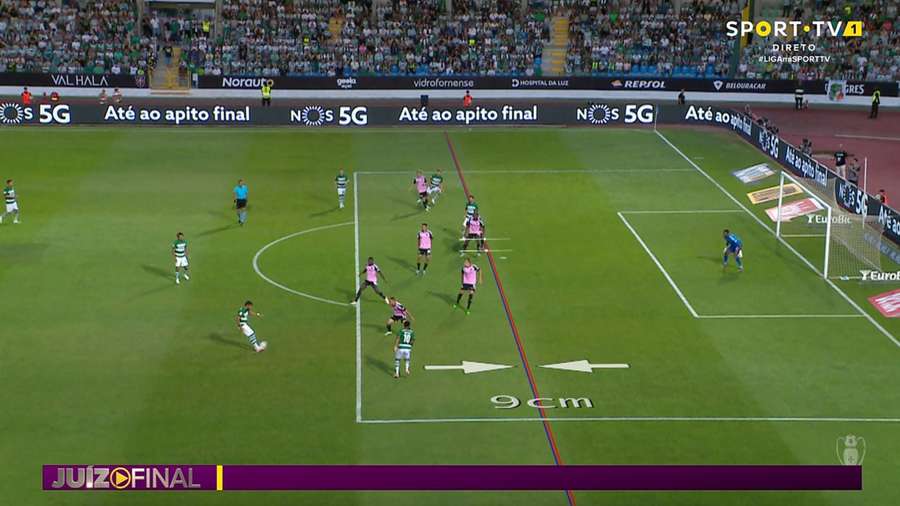 A linha de fora de jogo A linha de fora de jogo