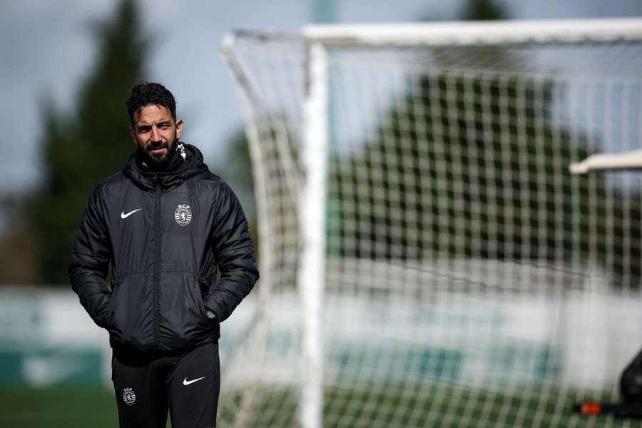 Rúben Amorim no treino do Sporting