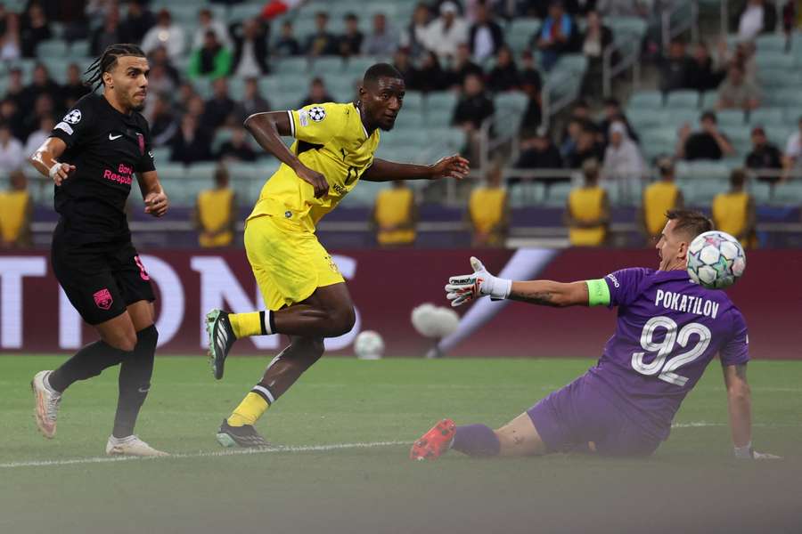 Serhou Guirassy scores the opening goal Serhou Guirassy scores the opening goal