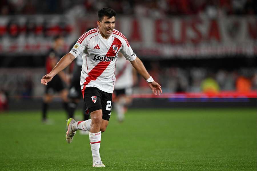 Marcos Acuña, en El Monumental