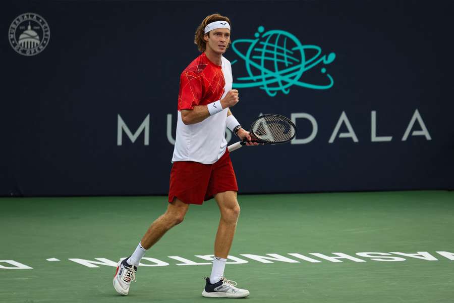 Rublev in action in Washington