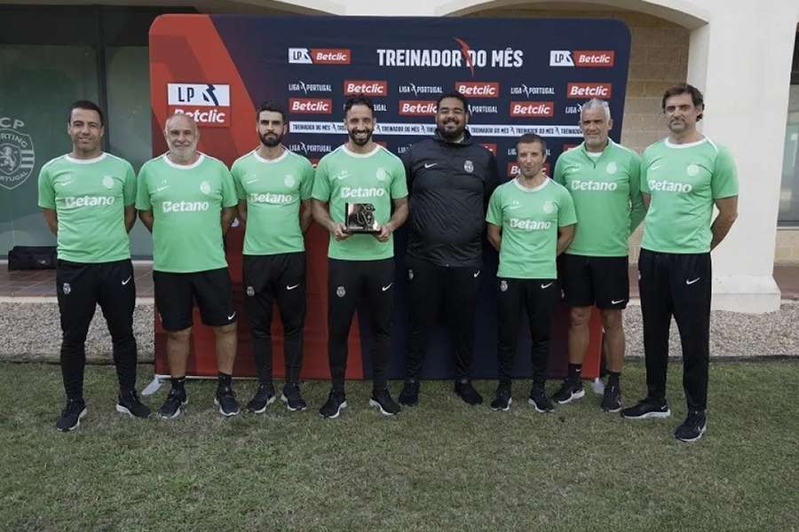 Rúben Amorim with assistant Carlos Fernandes