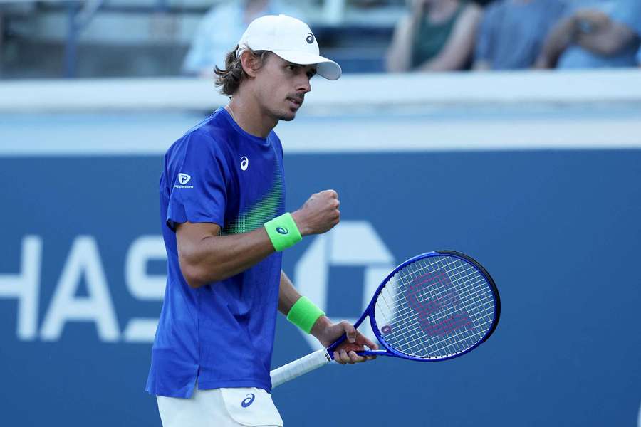Alex De Minaur celebrates a point against Daniel Altmaier on day seven of the 2025 US Open. Alex De Minaur celebrates a point against Daniel Altmaier on day seven of the 2025 US Open.