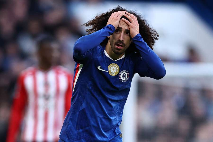 Marc Cucurella reacts during Chelsea's defeat to Sunderland on Saturday Marc Cucurella reacts during Chelsea's defeat to Sunderland on Saturday