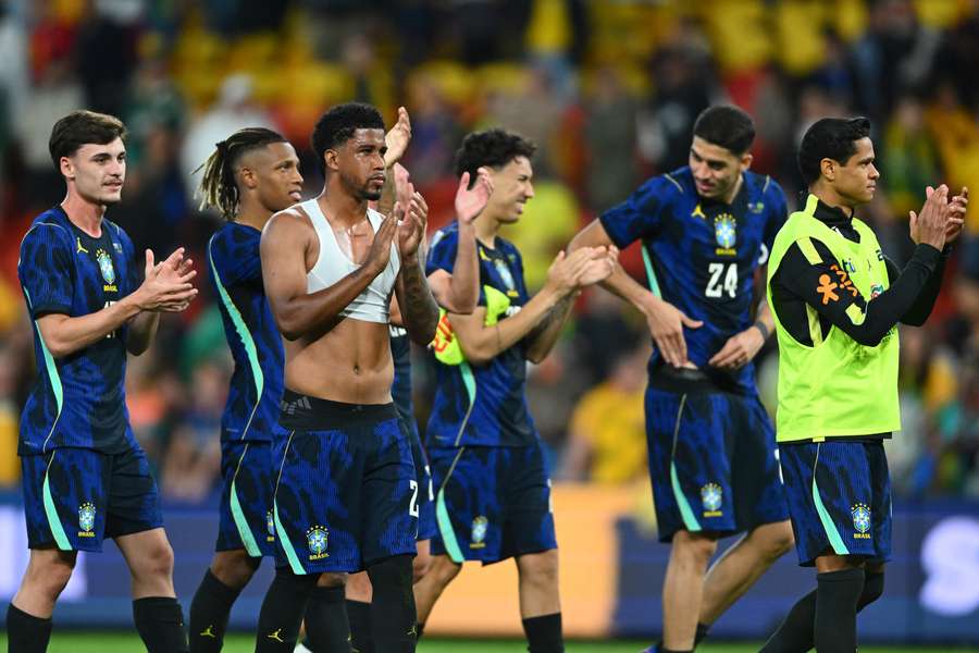 Les Brésiliens après le match ce mardi. Les Brésiliens après le match ce mardi.
