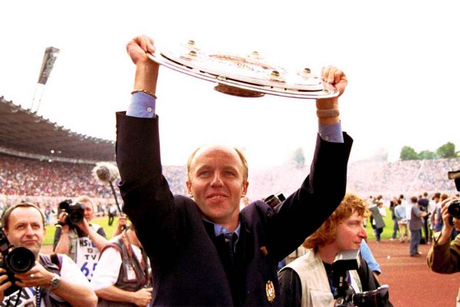 Miroslav Kadlecpři oslavách titulu v roce 1998.