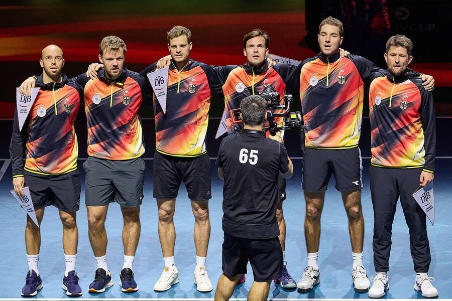 Das deutsche Davis-Cup-Team bei den Finals in Malaga.
