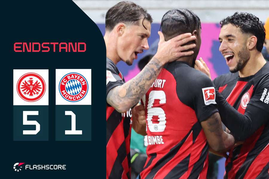 Eintracht Frankfurt jubelt gleich fünffach: Die Eintracht demütigt Bayern München.