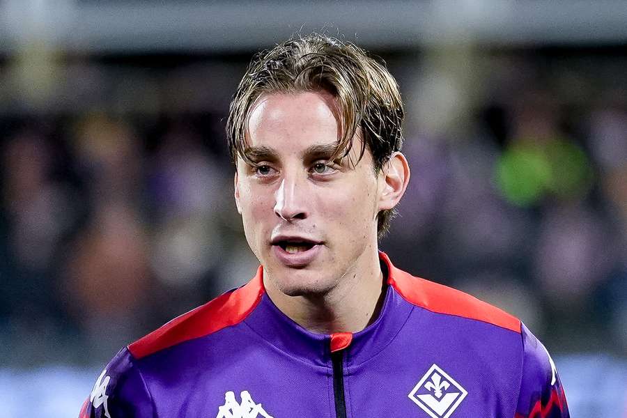 Edoardo Bove antes do jogo contra o Inter