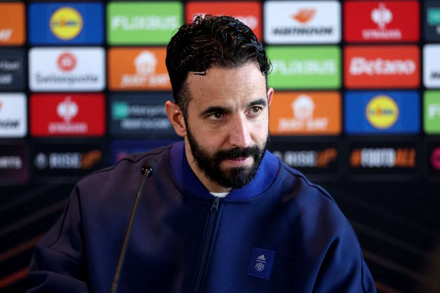 Ruben Amorim en conférence de presse ce mercredi.