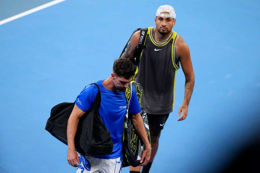 Kokkinakis and Kyrgios walk off court