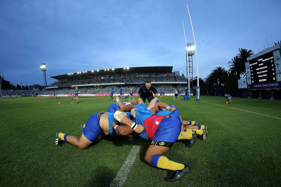 Rugby union markings have rarely been seen at Central Coast Stadium since the days of the ill-fated NRC. 