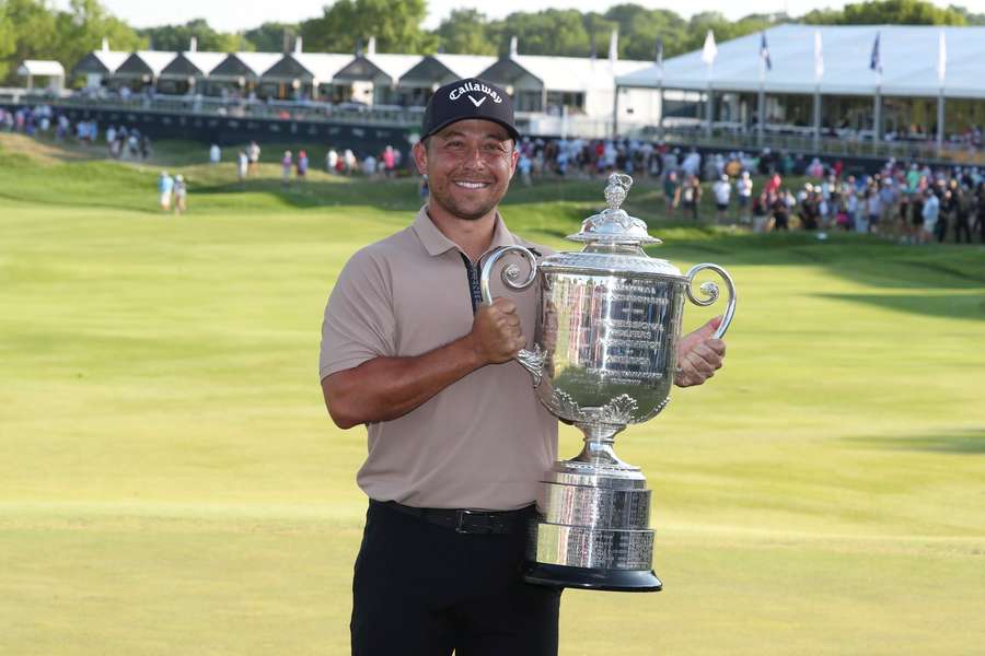 Golfista Schauffele vyhrál rekordním výsledkem major PGA Championship.