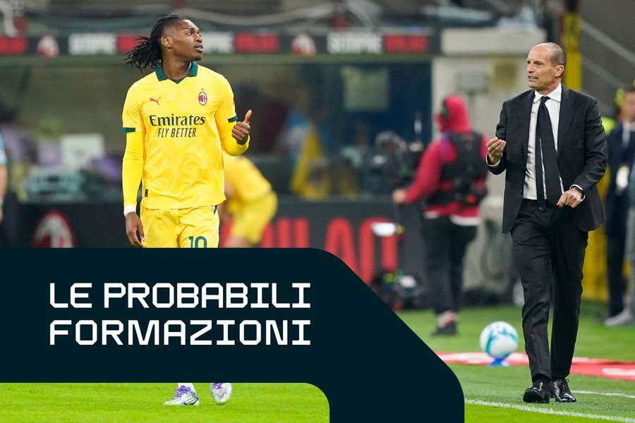 Rafael Leao con Massimiliano Allegri