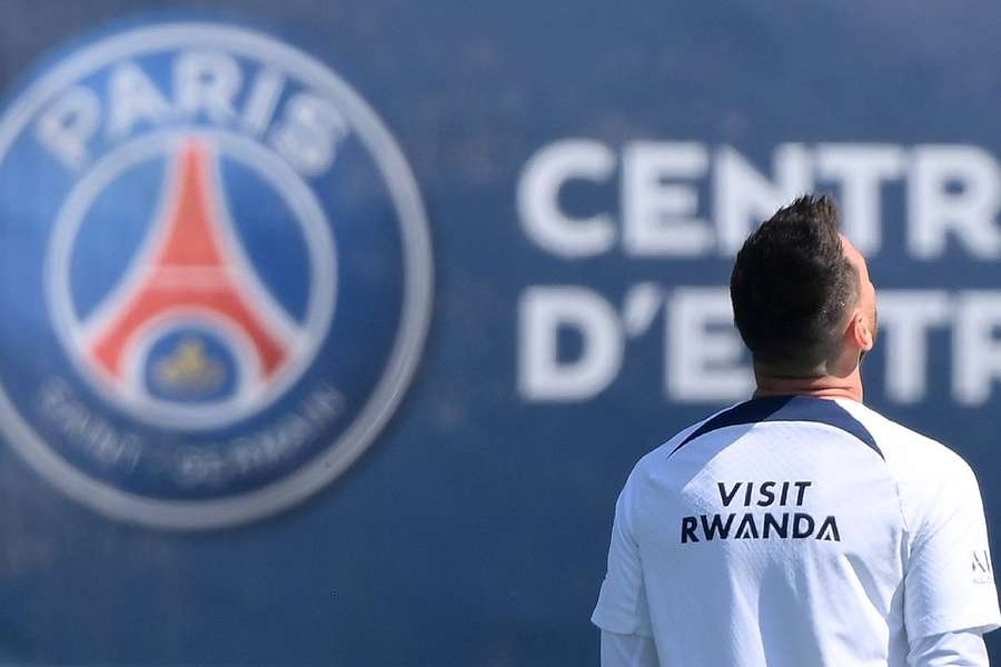 Leo Messi lors de la séance d'entraînement du PSG de jeudi. 