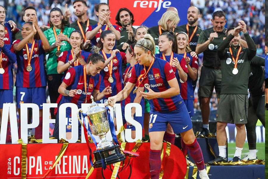 Le FC Barcelone féminin a remporté la Coupe de la Reine samedi. 