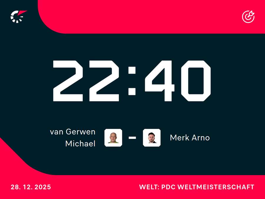 Zur Darts-WM-Prime-Time wird Arno Merk sich heute mit MvG messen.