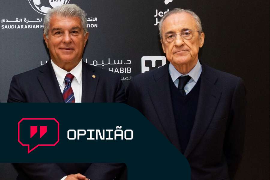Joan Laporta e Florentino Pérez, em Jidá