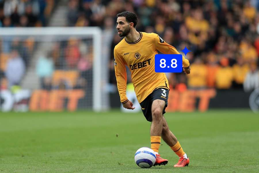 Ait-Nouri, del Wolves, en acción