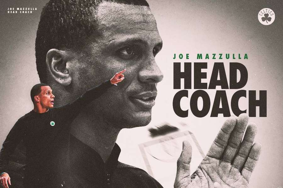 Joe Mazzulla guiou os Boston Celtics até ao melhor registo da NBA até à interrupção para o All-Star Game
