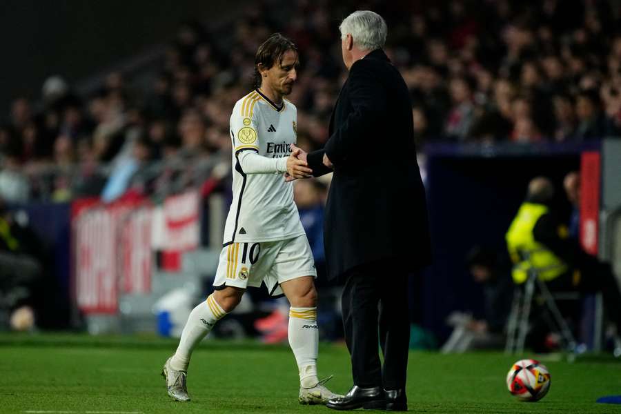 Luka Modric e Carlo Ancelotti