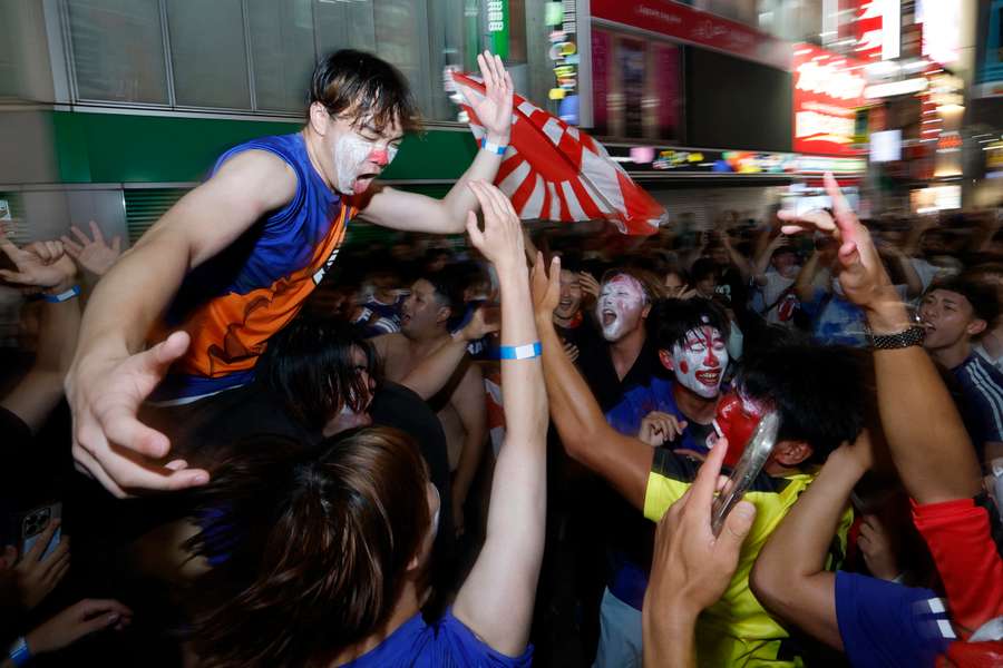 Japan fans in Tokyo