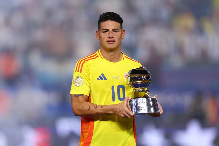 James Rodriguez was made MVP at the Copa America final against Argentina in Miami in July