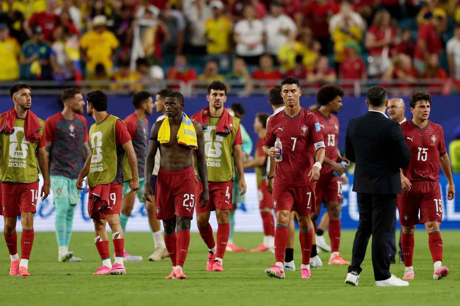 Portugal após o empate com a Colômbia