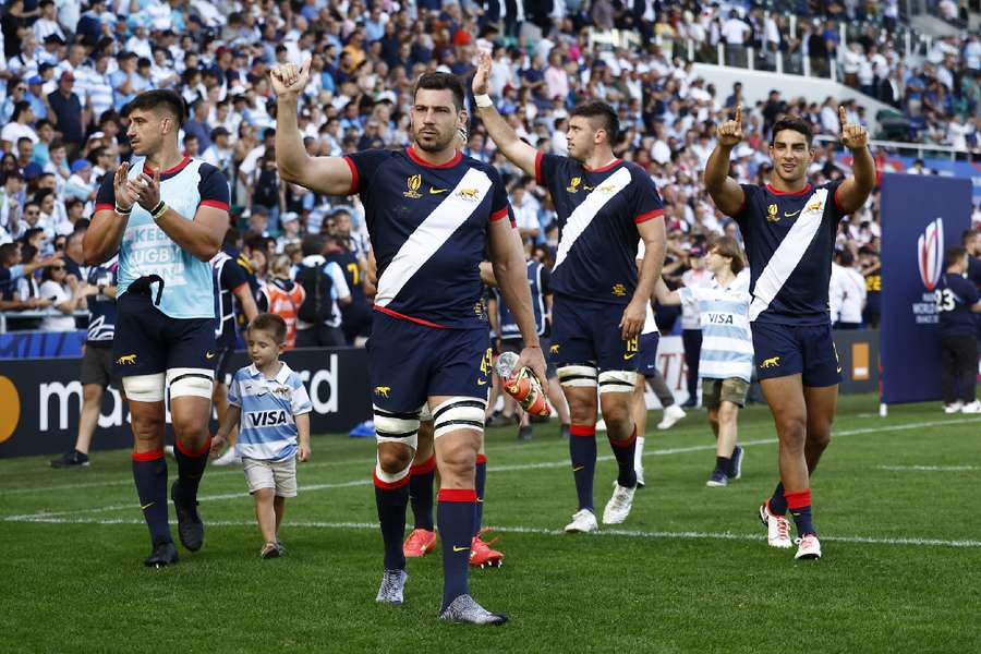 Argentina celebrate after the match