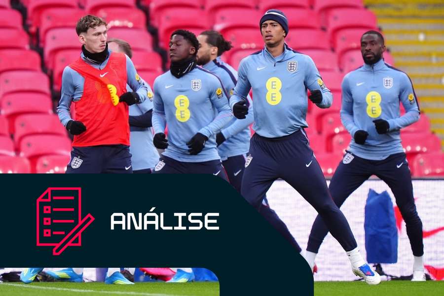 Inglaterra num treino em Wembley
