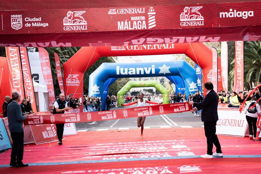 La campeona del maratón de Málaga, Misgane Alemayehu La campeona del maratón de Málaga, Misgane Alemayehu