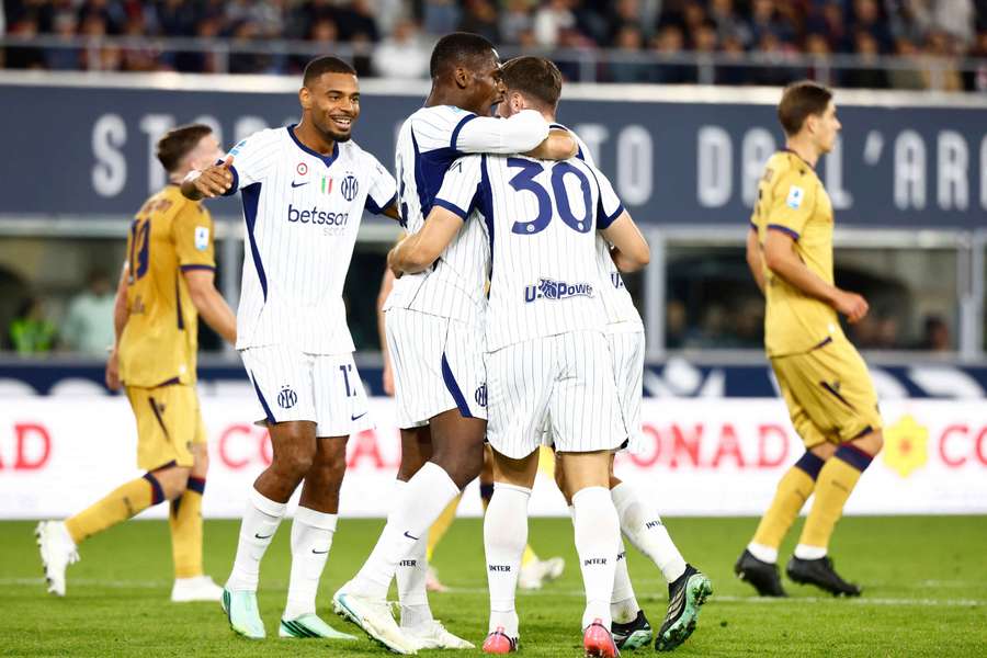 Inter jubelt nach dem 2:1 von Augusto Inter jubelt nach dem 2:1 von Augusto