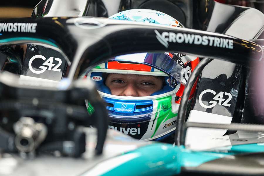 Andrea Kimi Antonelli lors de ses premiers pas en F1 (essais libres).