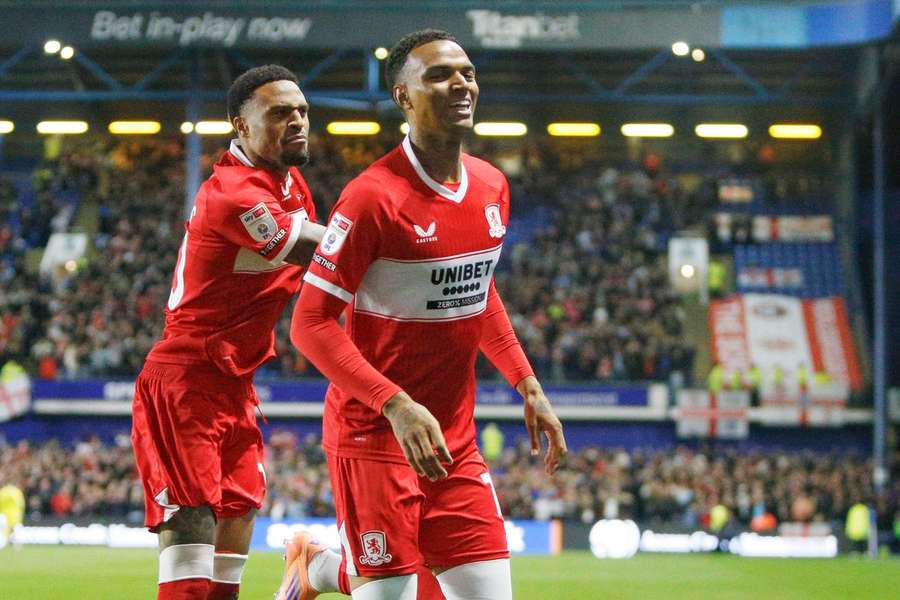 Morgan Whittaker celebrates scoring the winning goal for Middlesbrough against Sheffield Wednesday Morgan Whittaker celebrates scoring the winning goal for Middlesbrough against Sheffield Wednesday
