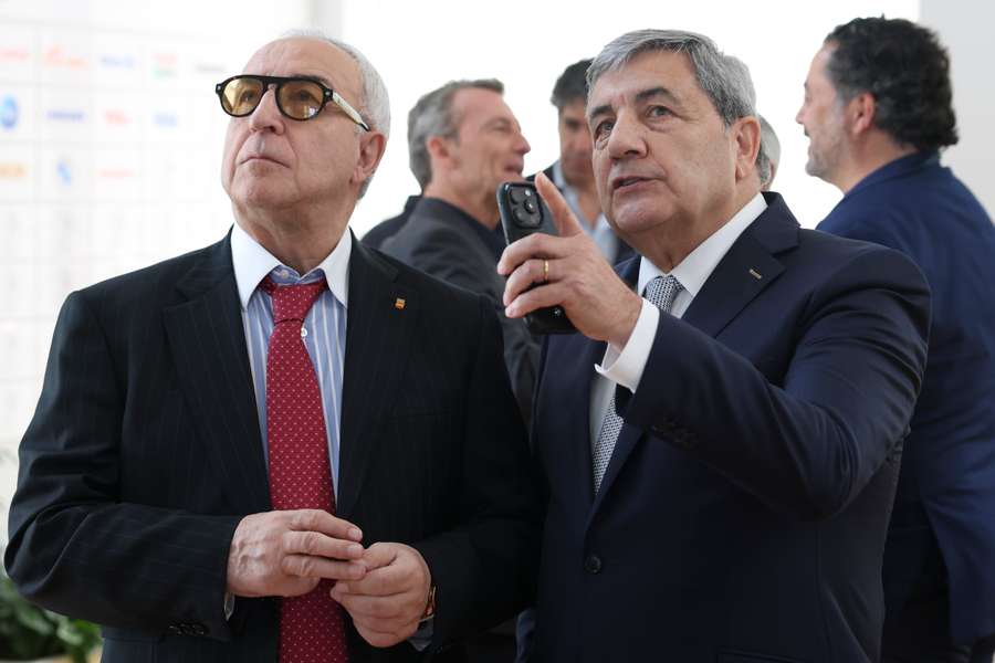 O presidente do COP, Fernando Gomes, acompanhado pelo presidente do COE, Alejandro Blanco