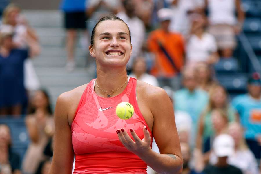 Sabalenka smiles after her win