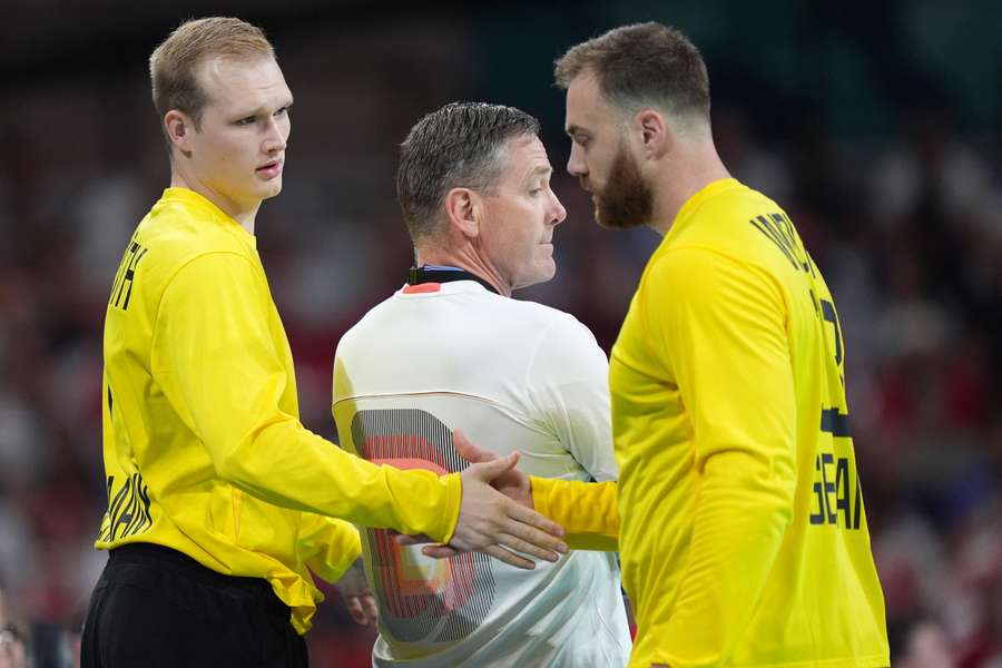 Späth (l.) machte gegen Dänemark einen guten Job