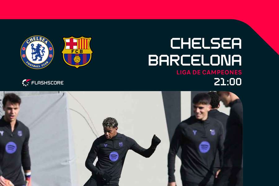Lamine Yamal y sus compañeros del Barcelona entrenan antes del duelo ante el Chelsea