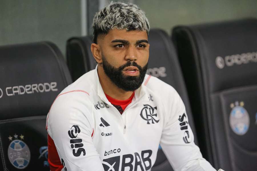 Gabriel Barbosa terminou a temporada 2023 no banco do Flamengo