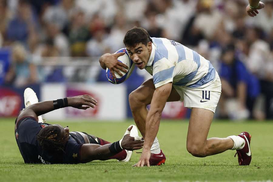 Argentina's Santiago Carreras in action against England