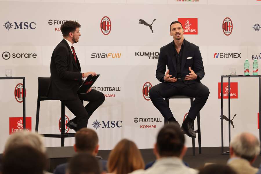 Ibrahimovic talks at his presentation