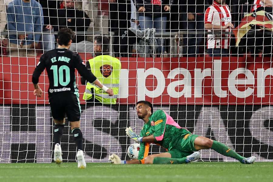 Abde, marcando el segundo del Betis
