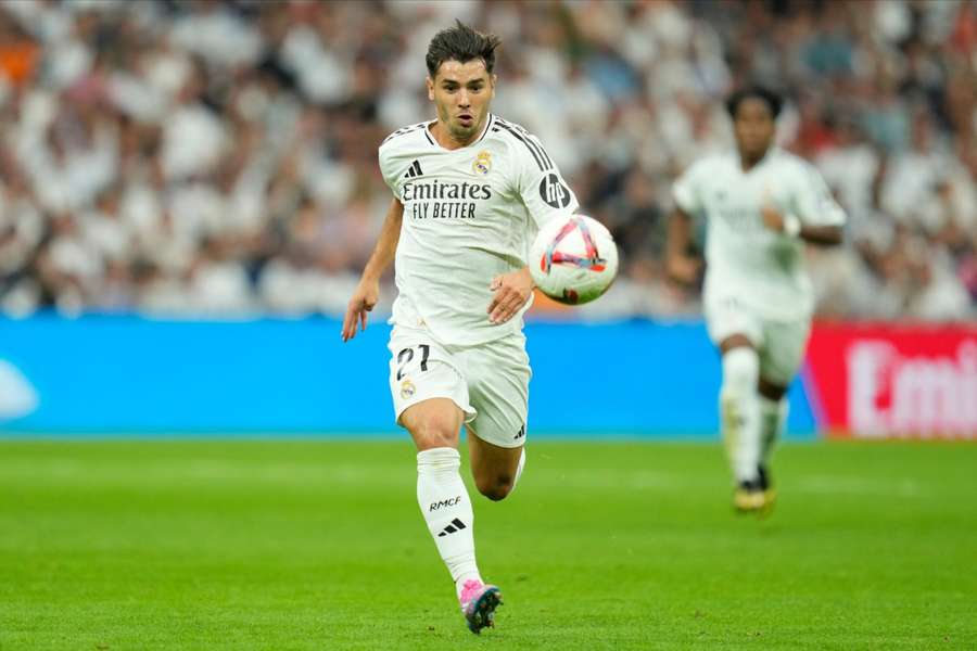 Brahim Díaz durante o jogo Real Madrid-Valladolid