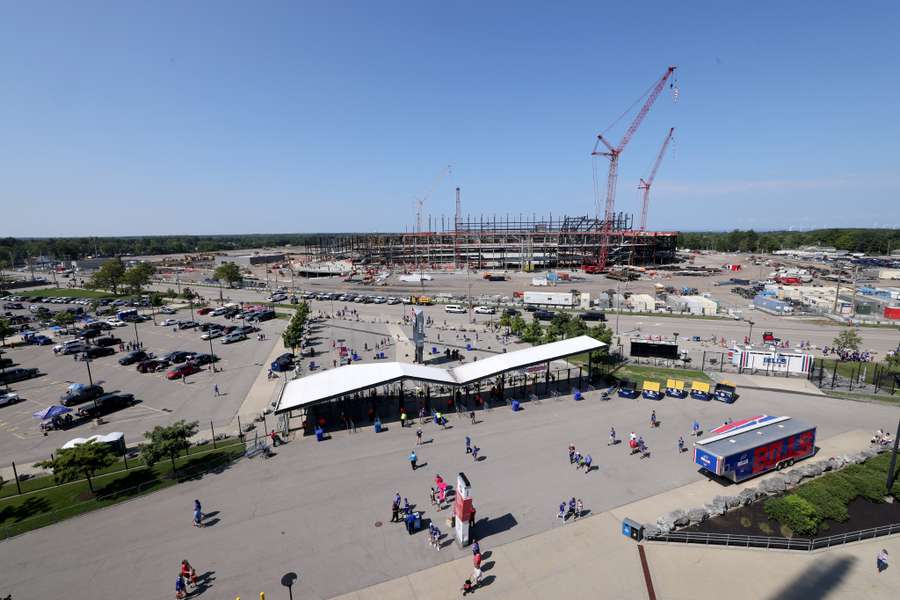 Así estaban las obras del nuevo Highmark en agosto de 2024.