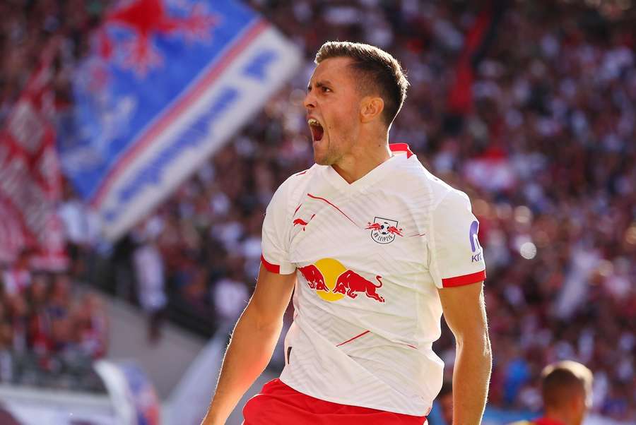 Christoph Baumgartner trifft für Leipzig.