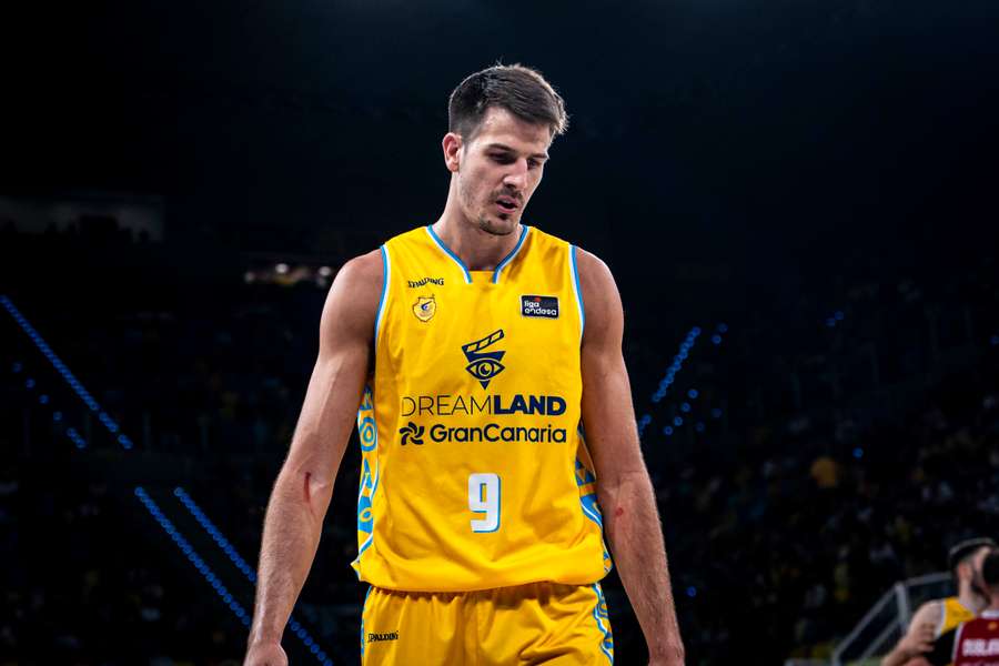 Nico Brussino, en un partido del Gran Canaria Nico Brussino, en un partido del Gran Canaria