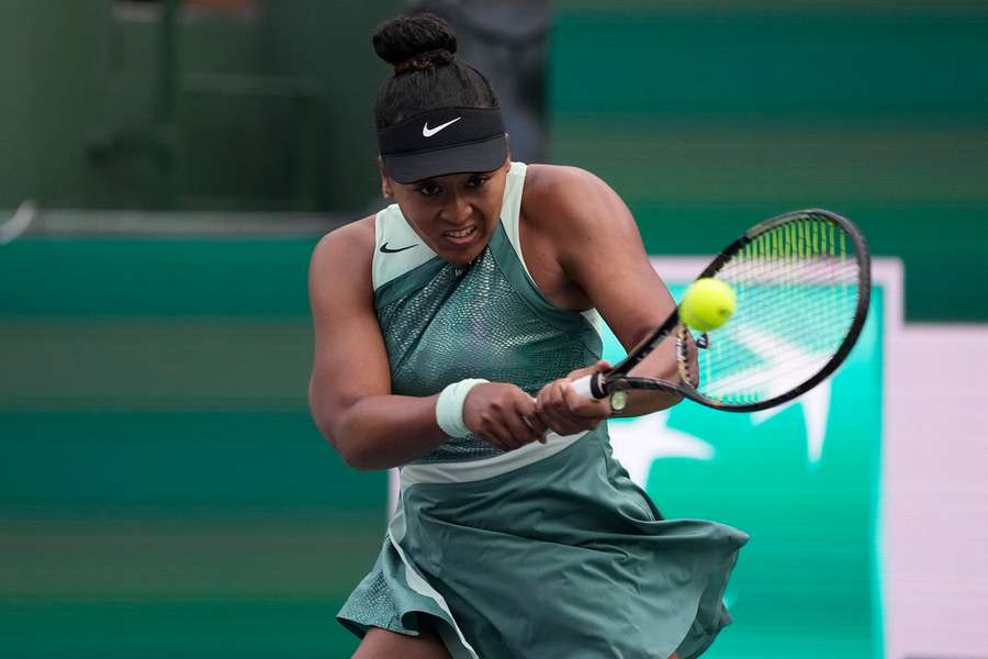 Osaka in action at Indian Wells