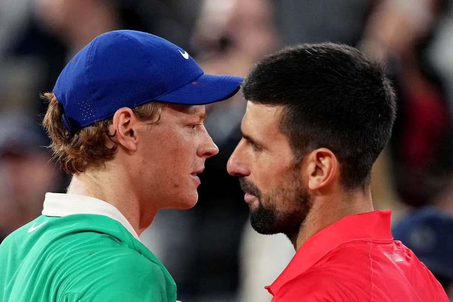 Jannik Sinner y Novak Djokovic