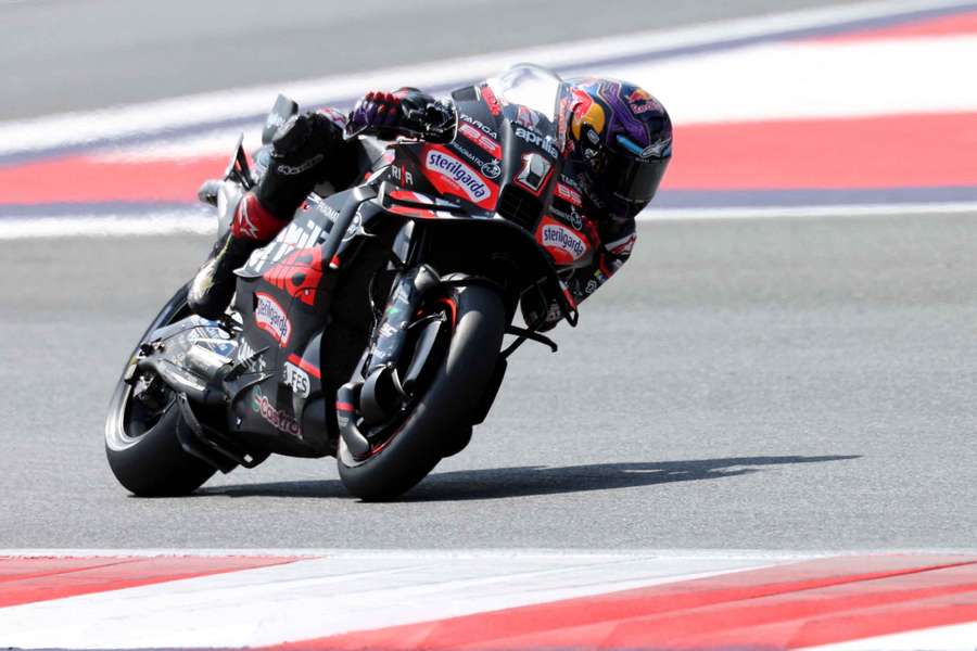 Jorge Martin da Aprilia Racing em ação em agosto passado